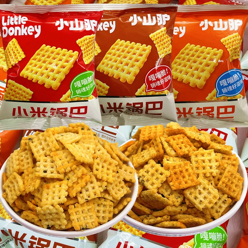 小山驴小米锅巴脆片8090后怀旧儿时小吃零食童年休闲食品天津特产
