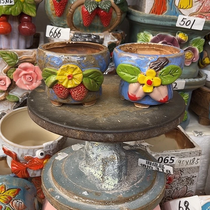 粗陶材质多肉花盆