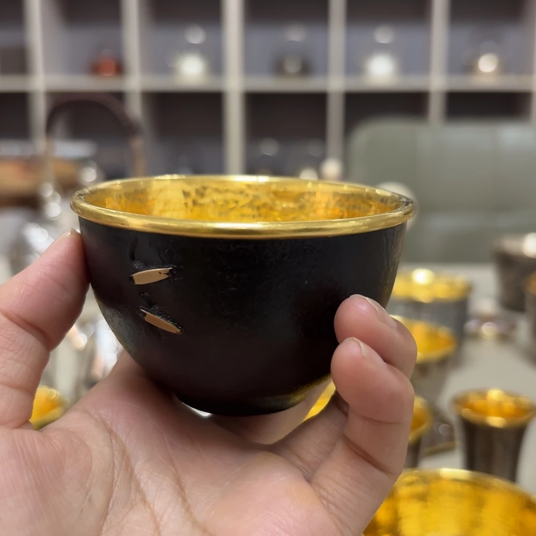 李小鹤铁包金克足金杯