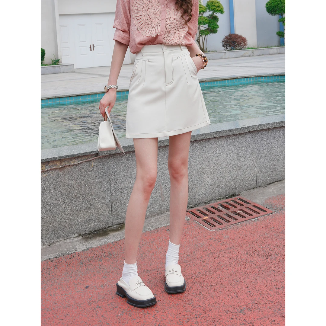 余紫绮【雨色雪】夏日新款时尚休闲百搭显瘦半身裙女ZE0706403