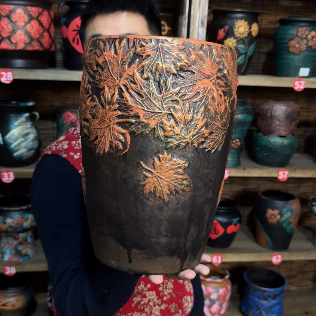 带孔高端浮雕花盆炸炸炸炸