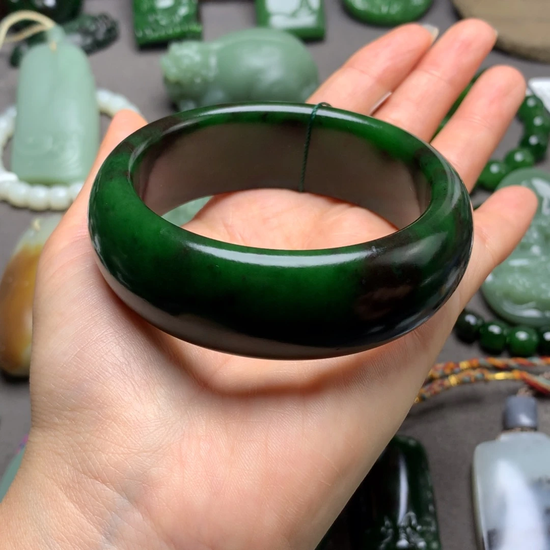 和田玉未镶嵌颈饰手镯57.58