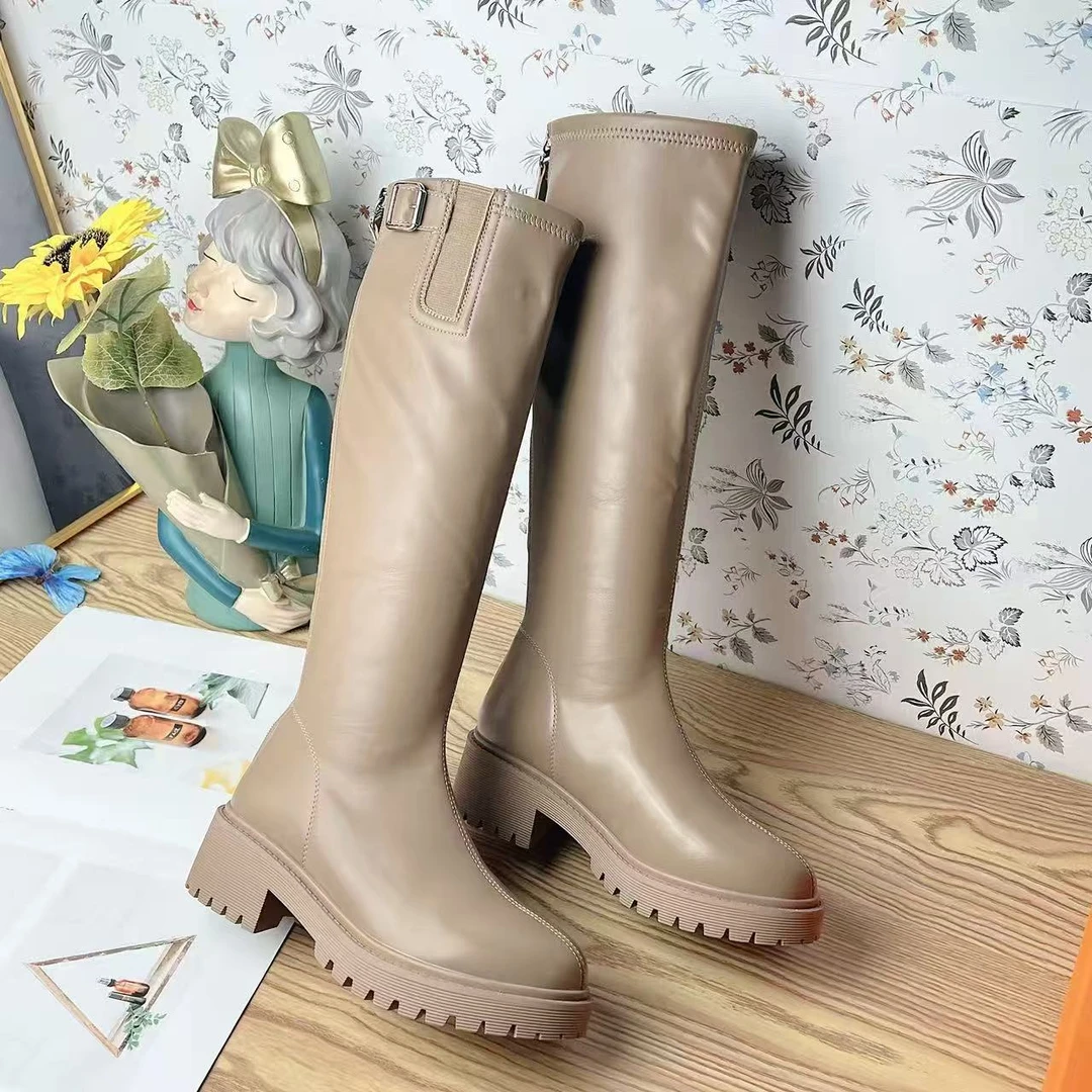 517953   秋冬新款时尚百搭长筒时装靴加绒