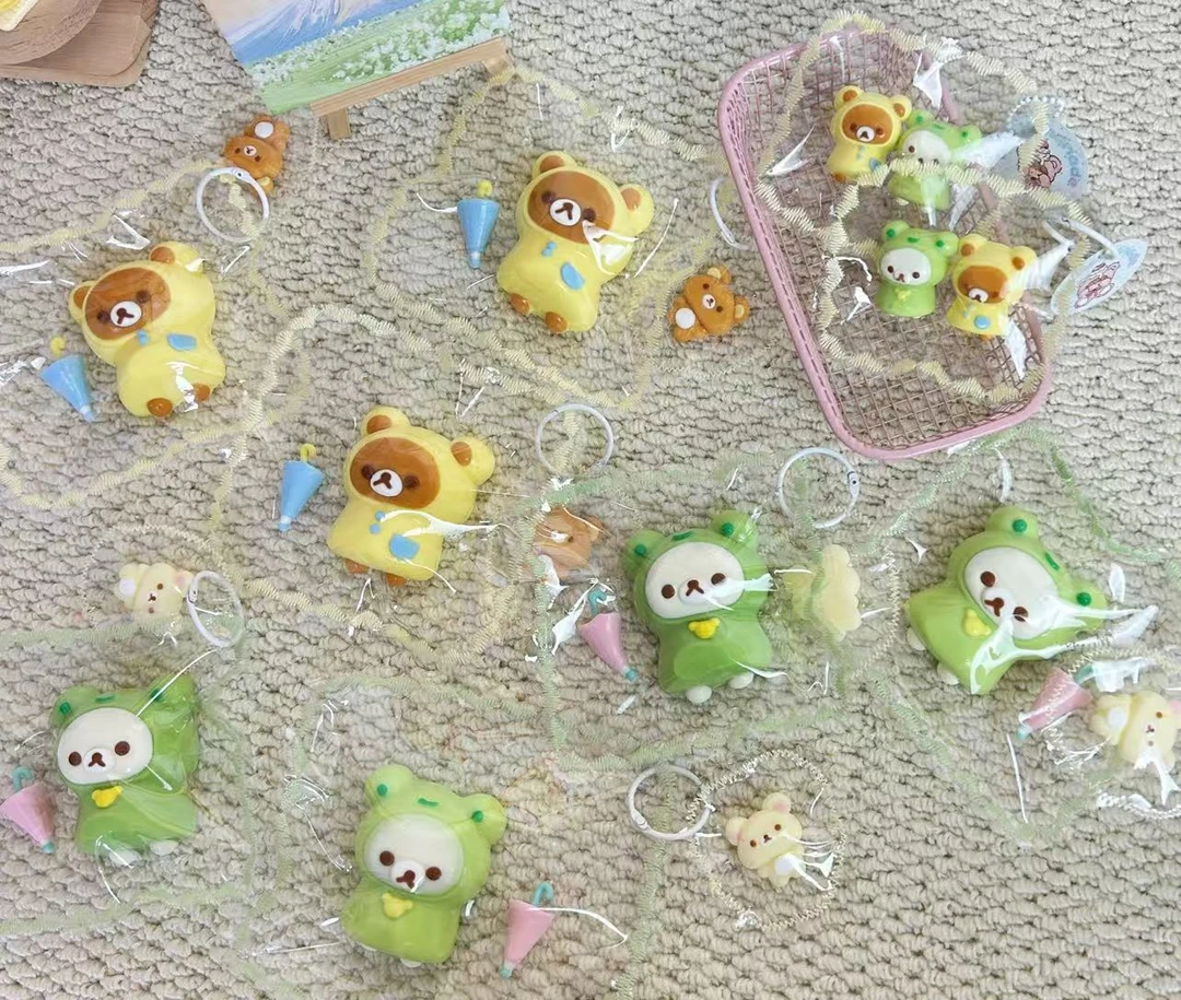 轻松熊雨衣解压玩具捏捏乐【全场纯手工食品级硅胶捏捏】No退No换