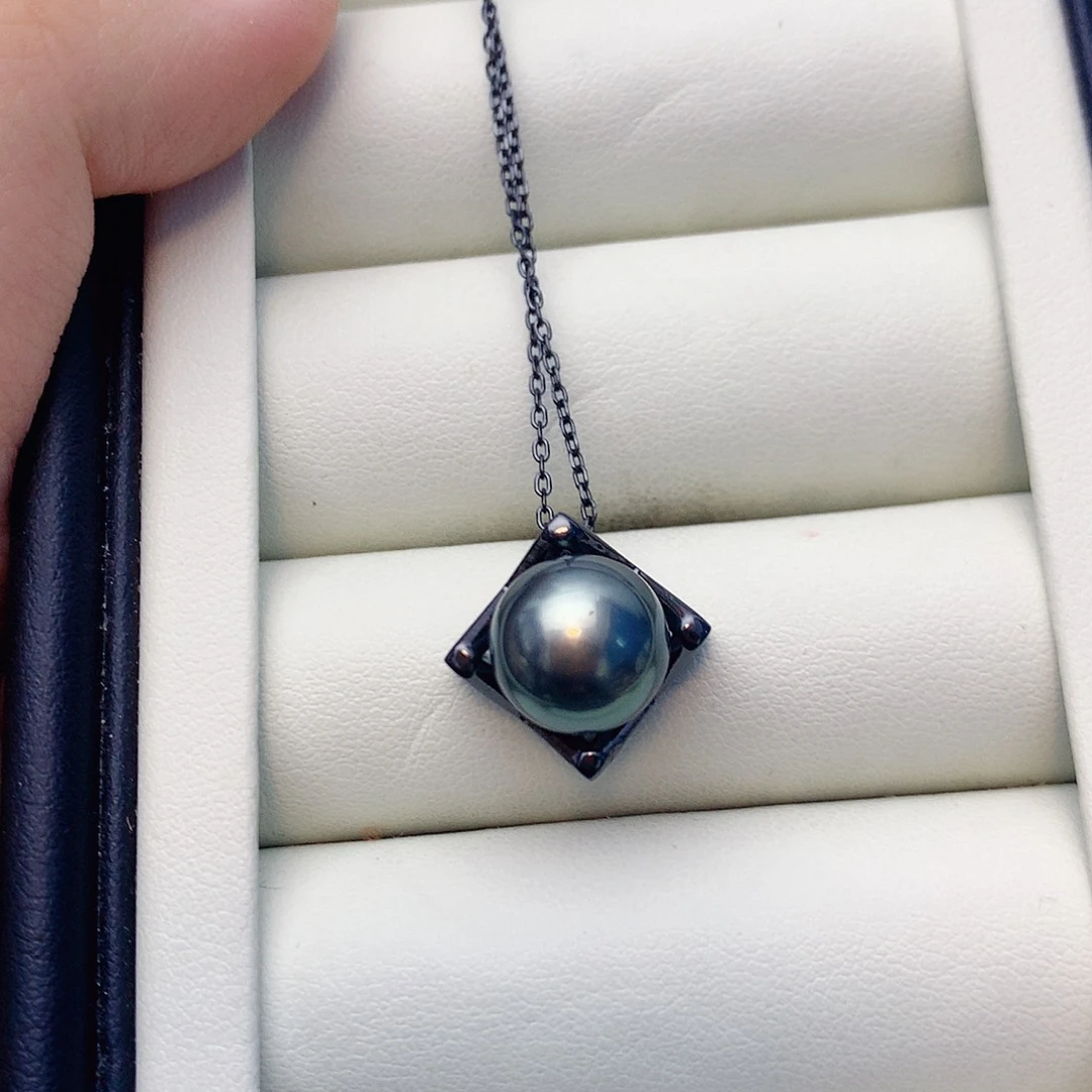 银S925镶嵌海水珍珠颈饰W19