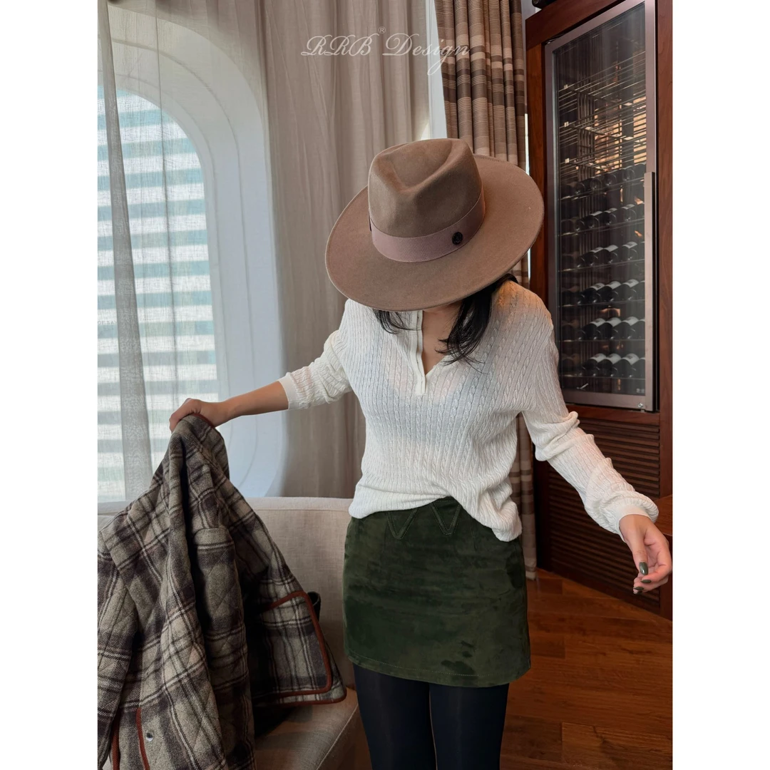 RRB Design「英伦老钱」精致日常华夫格百搭亲肤上衣