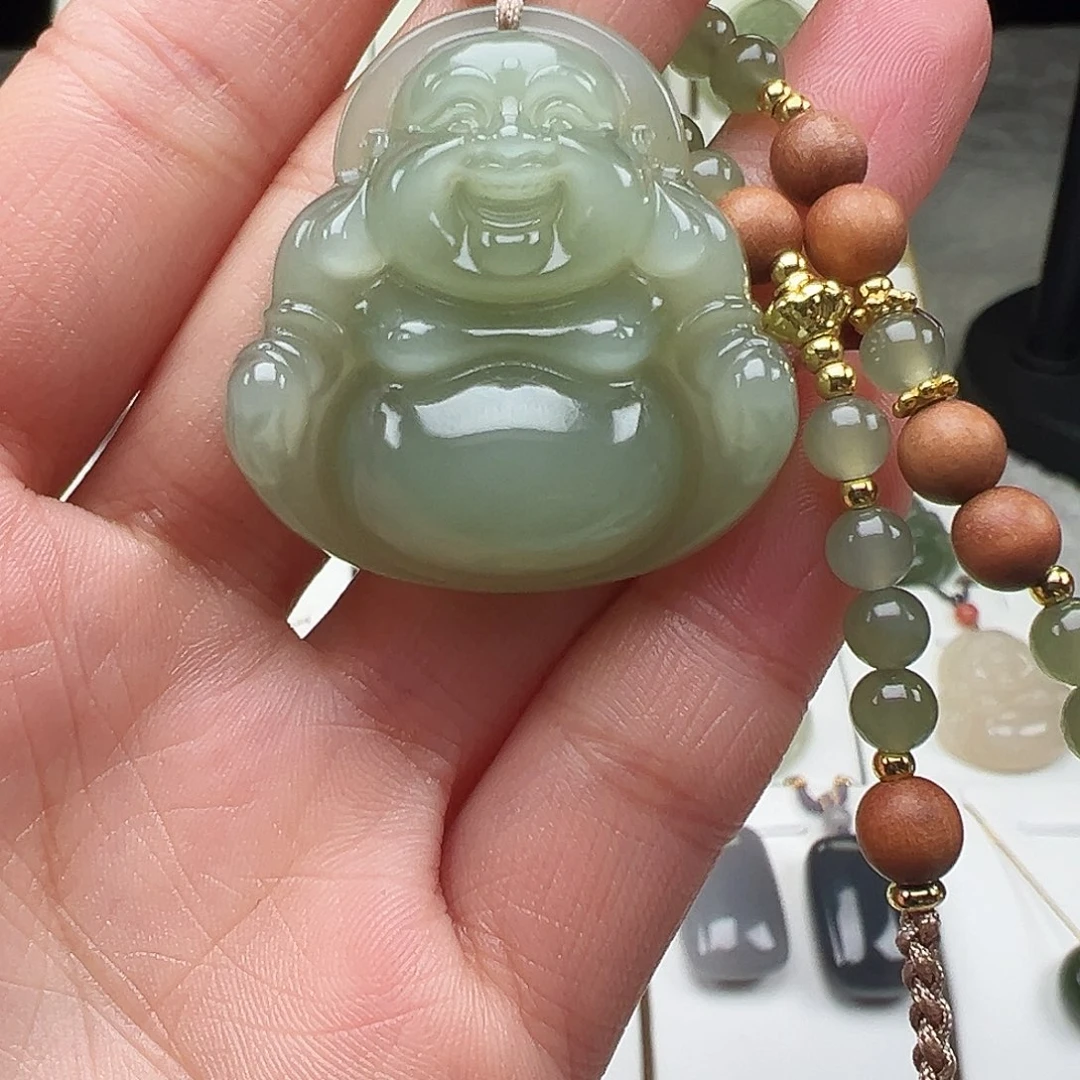 和田玉颈饰未镶嵌甜*、