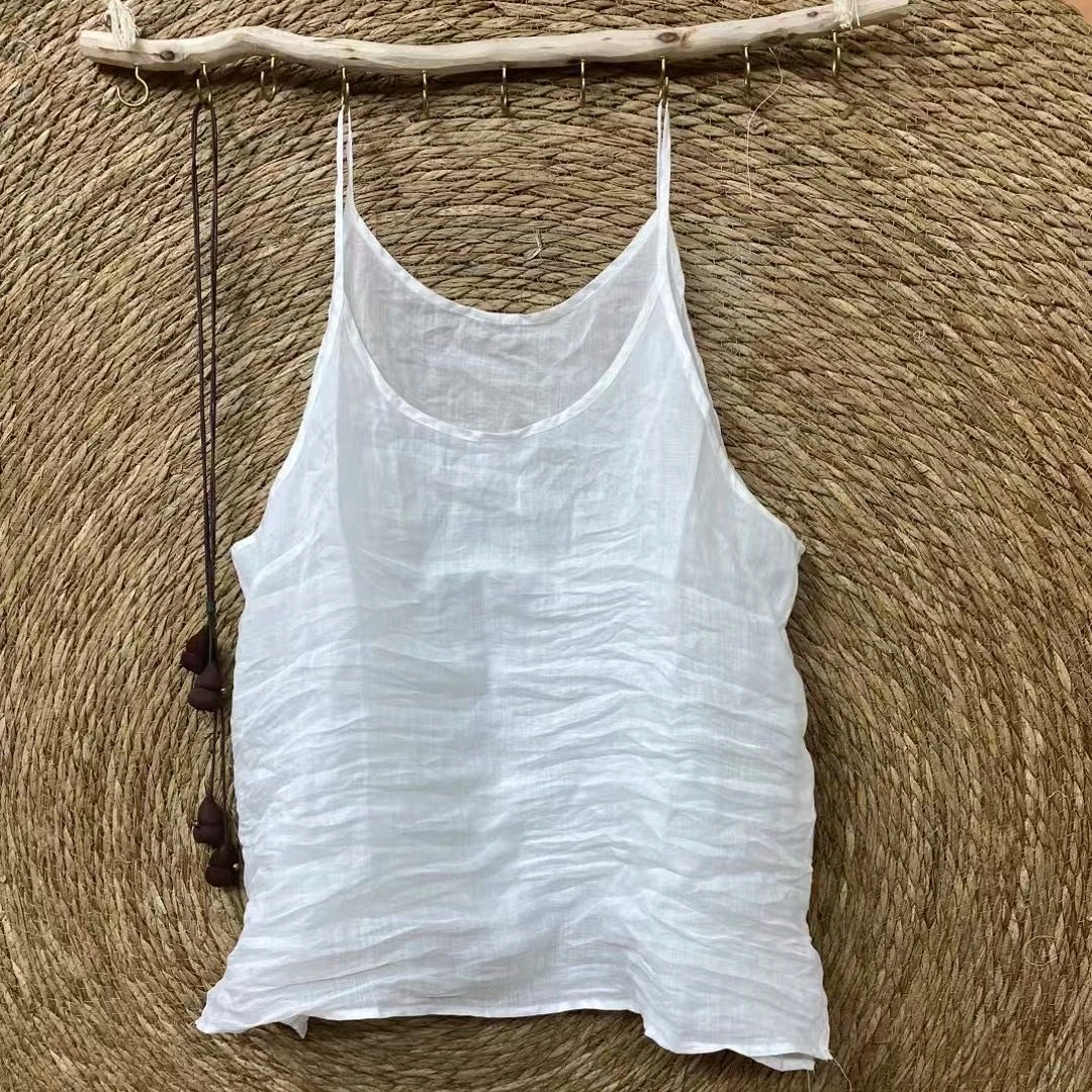 118苎麻休闲百搭打底吊带(胸围118--衣长64左右)