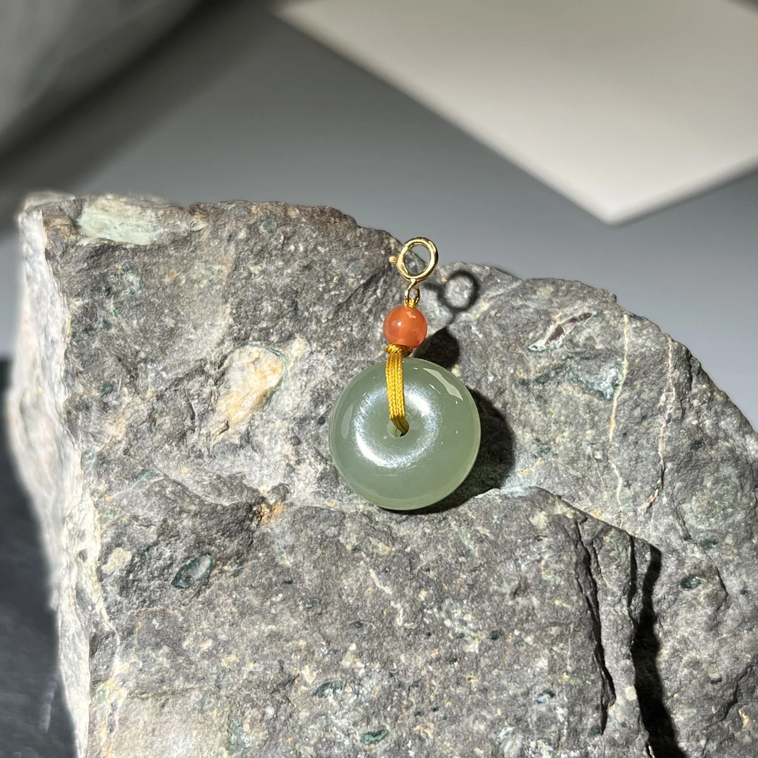 冰胶底和田玉平安扣吊坠 ZK24072915