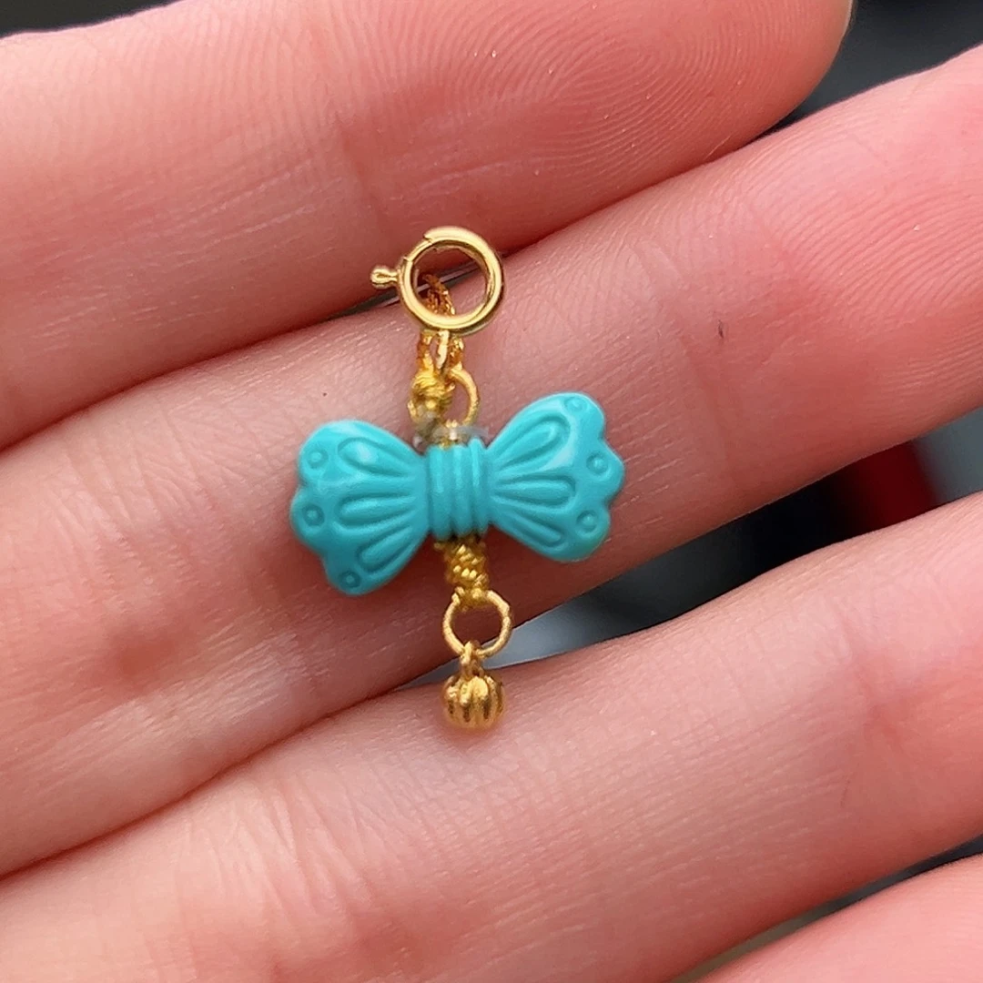 绿松石珠宝奇石18K金镶嵌