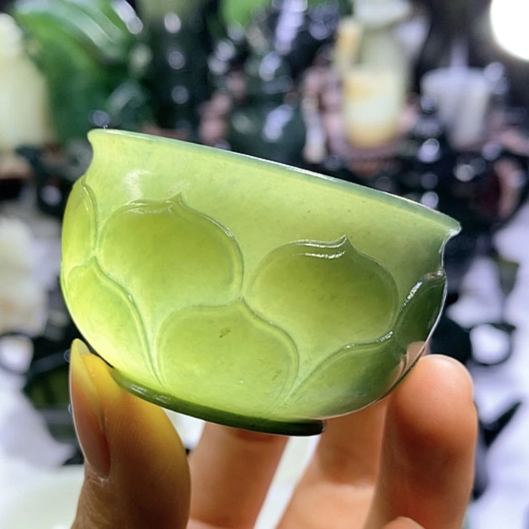 【闪购商品】和田玉摆件未镶嵌莲花杯