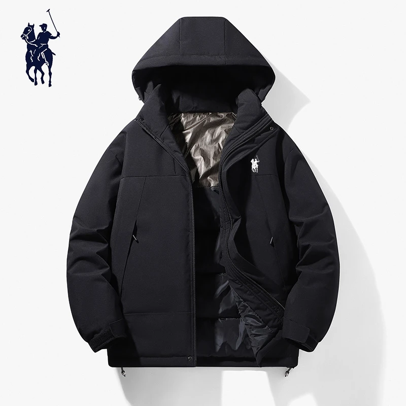 诗博格保罗冲锋棉衣男士冬季保暖外套零下抗寒棉袄可脱卸帽子棉服