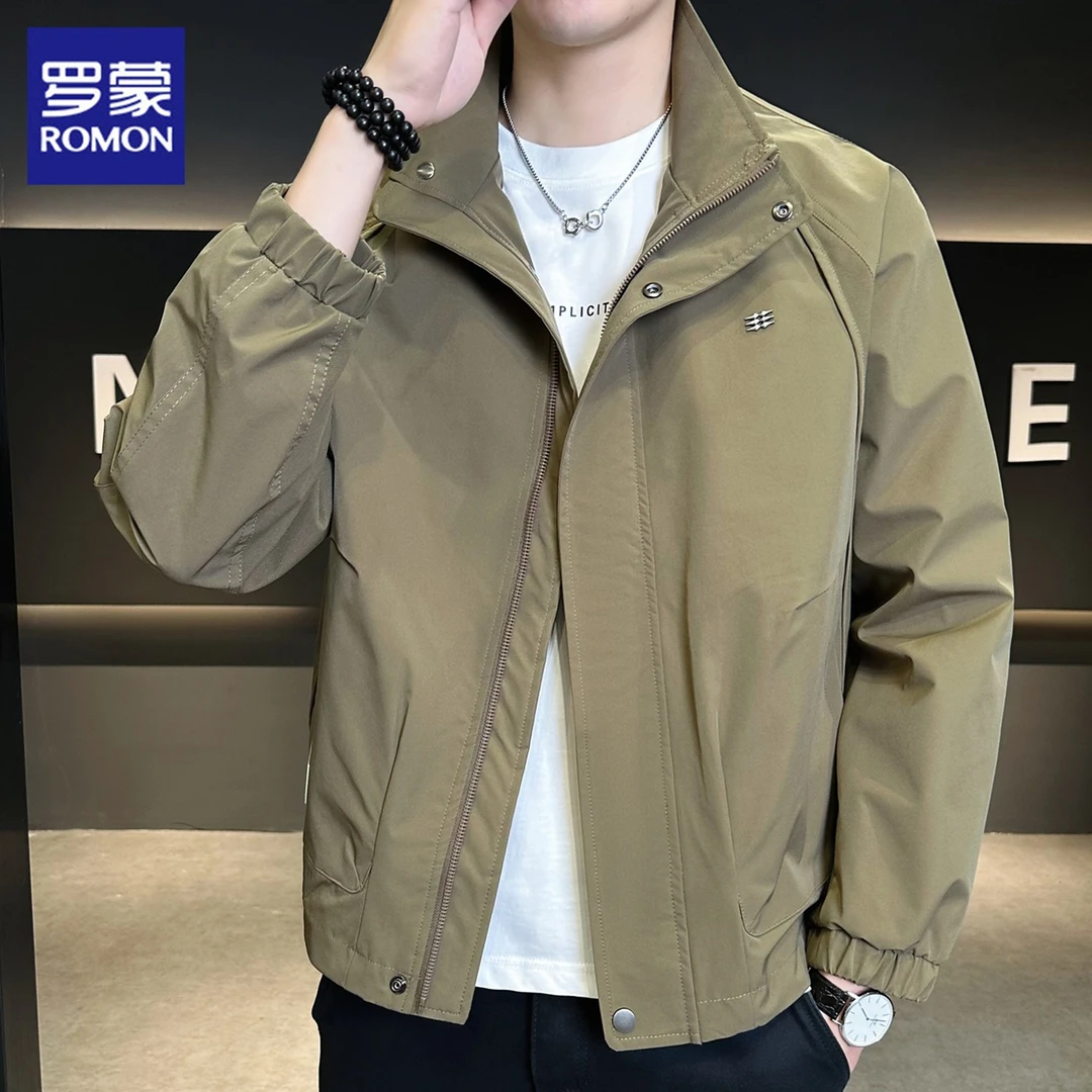 罗蒙男士夹克2025年秋季新款潮流外穿上衣服宽松休闲茄克外套男装