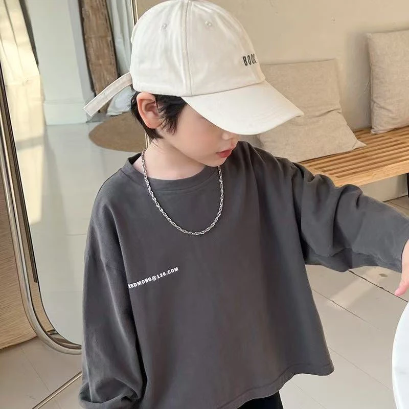 【编号R464】GY3133-39-儿童圆领T恤 深灰色-GMF