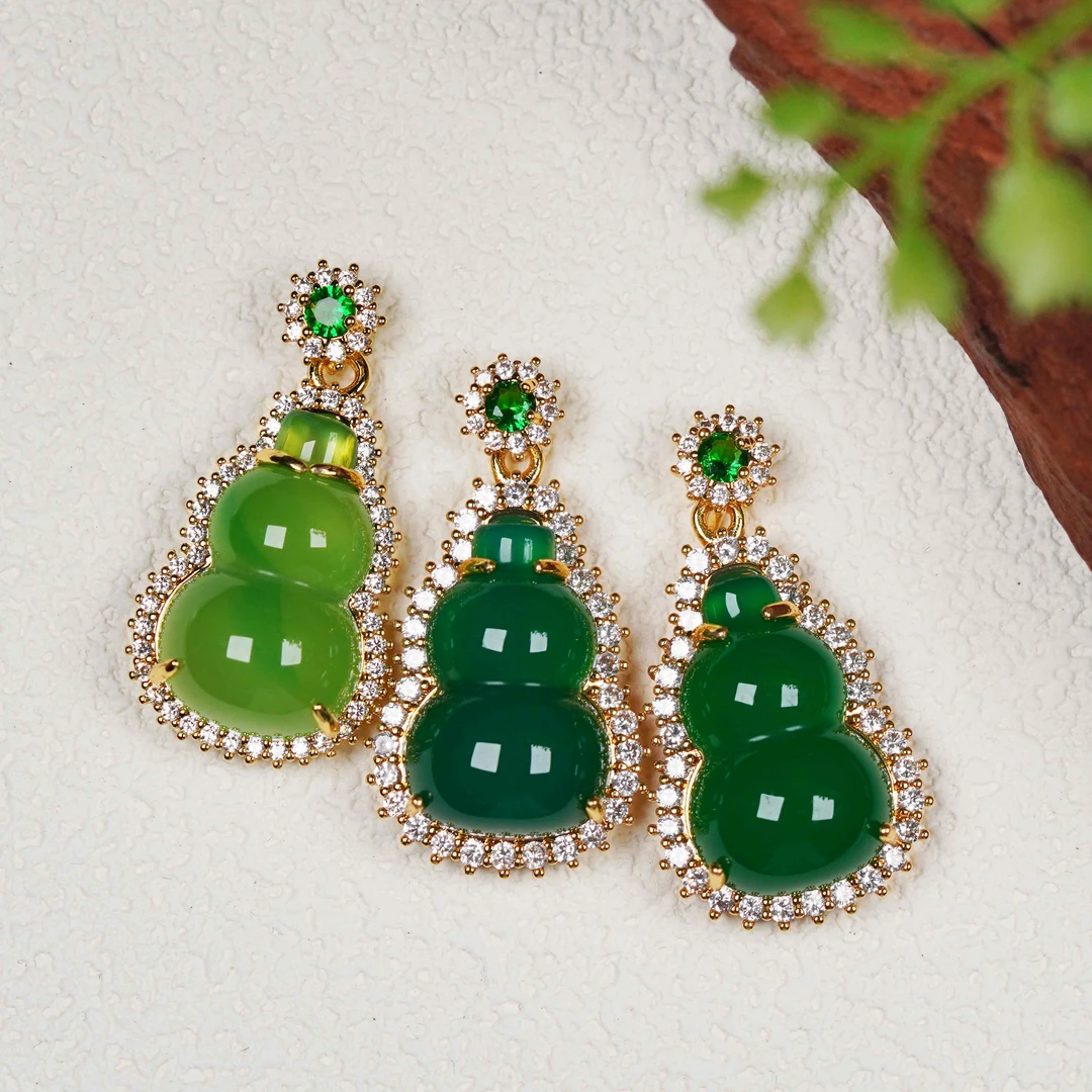 天然玉石保真 HLH01-1 时尚甄选款 葫芦吊坠 多样性发其一珠宝