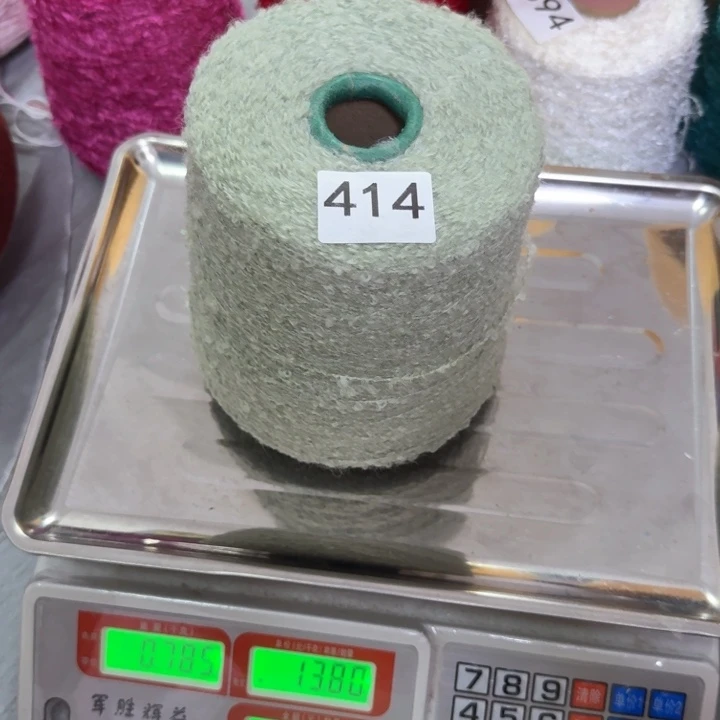 织绣414豆绿色圈圈