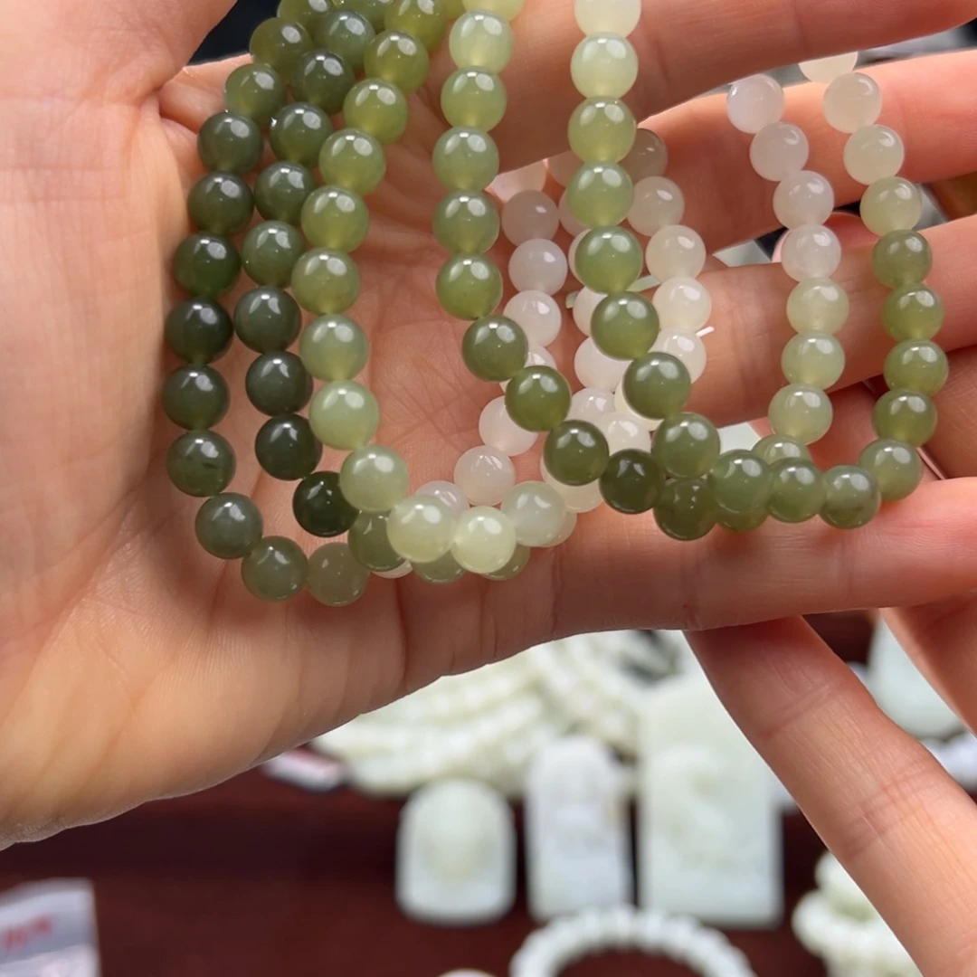 和田玉未镶嵌手链