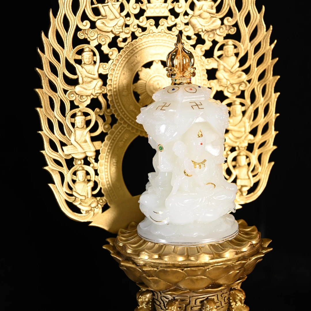 Lot8851 25YU104044和田玉三世佛摆件/匡时