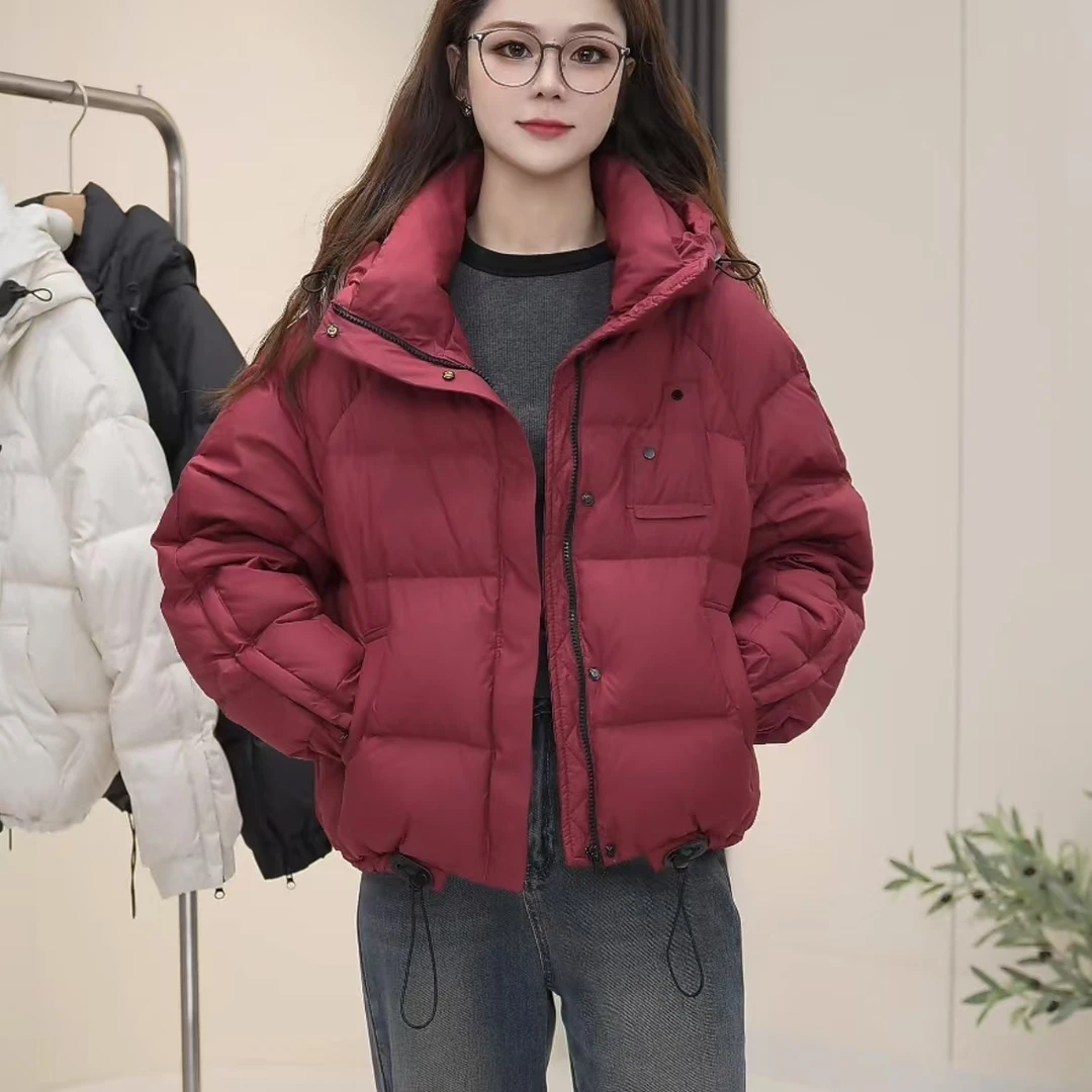 冬新款立领女加厚宽松韩版短外套