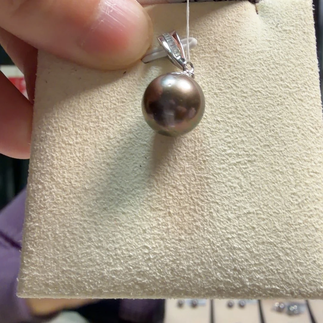 海水珍珠吊坠(不含链)银S925镶嵌