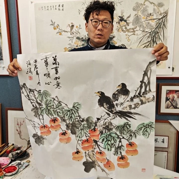 国画贾海瑞老师现场定制