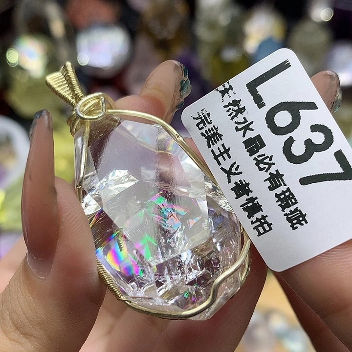 未镶嵌珠宝半成品水晶吊坠