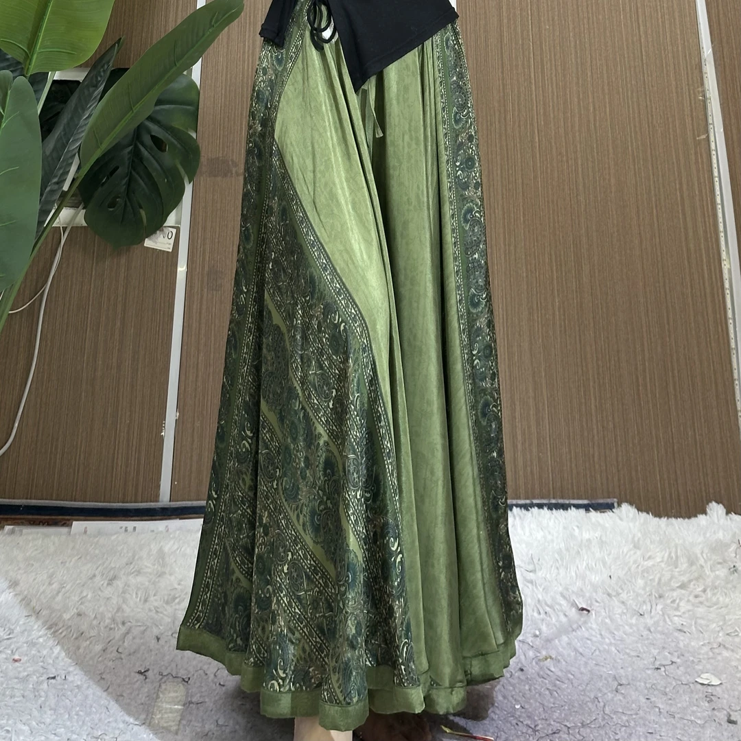 A363号竹青绿大摆裙