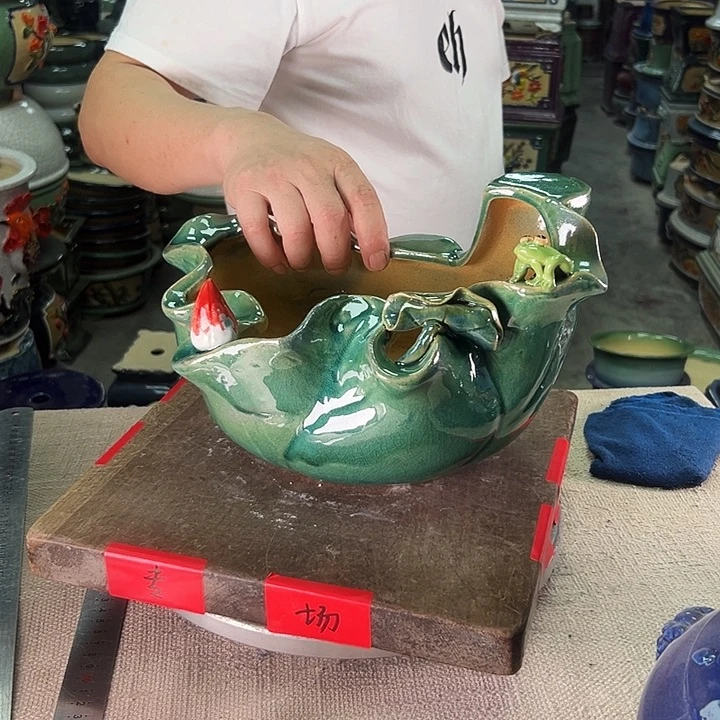 星***8泳坤堂石湾盆陶瓷