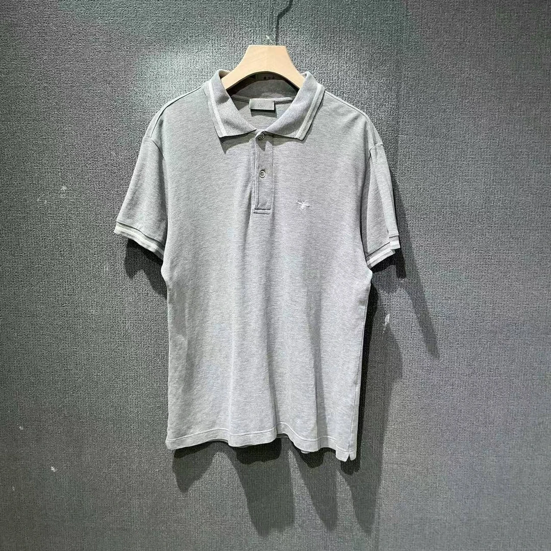 99新 DIOR/迪奥 经典小蜜蜂刺绣logoPolo领短袖T恤 M码/232575