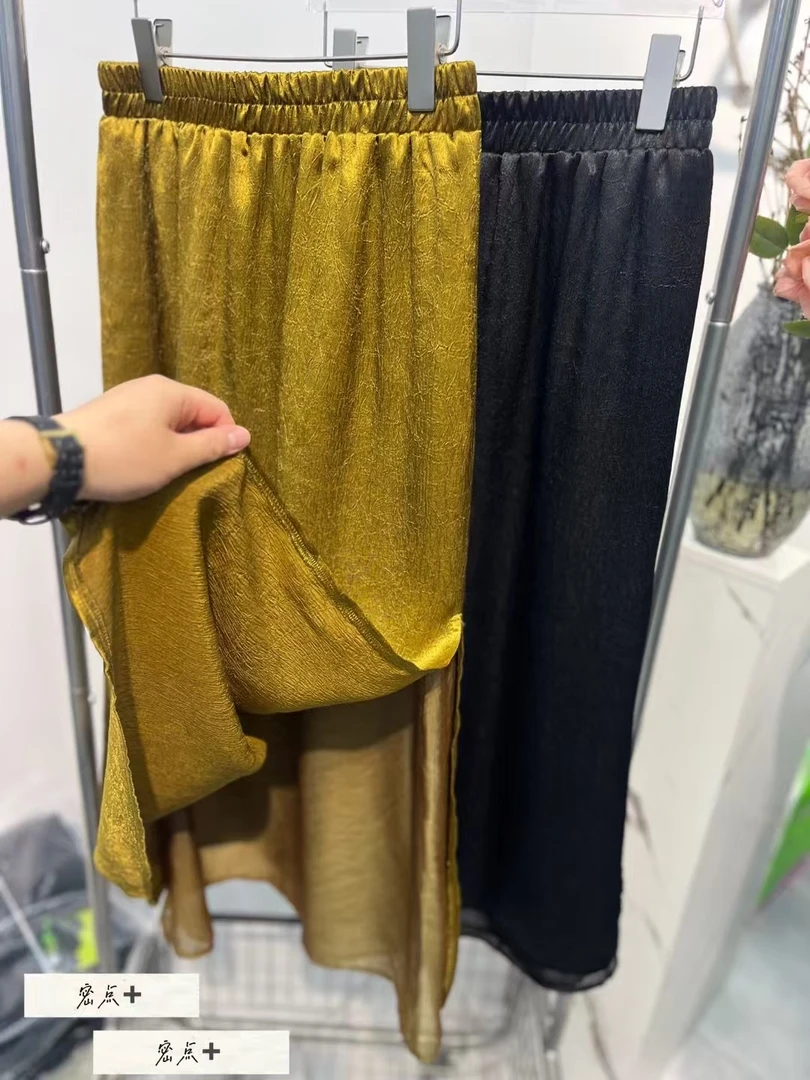 〖猫姐衣橱〗夏季新款时尚新款双层褶皱醋酸半身长裙312