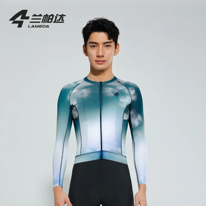 兰帕达25春夏新款透气男骑行服自行车长袖上衣山地公路车长袖锐影