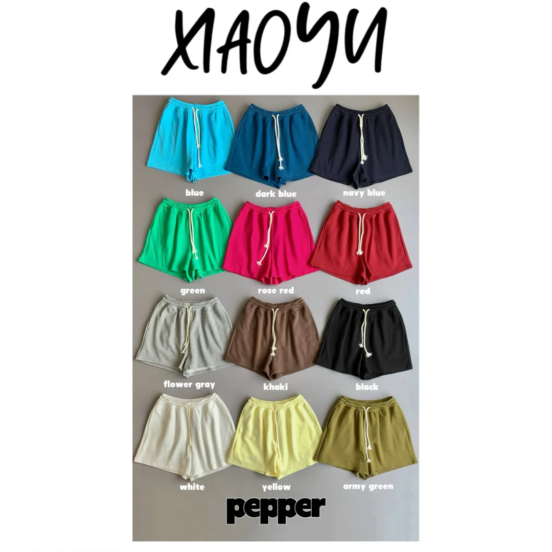 【泡芙格短裤】韩系pepper韩国定制泡芙格短裤百搭显瘦糖果色A字裤