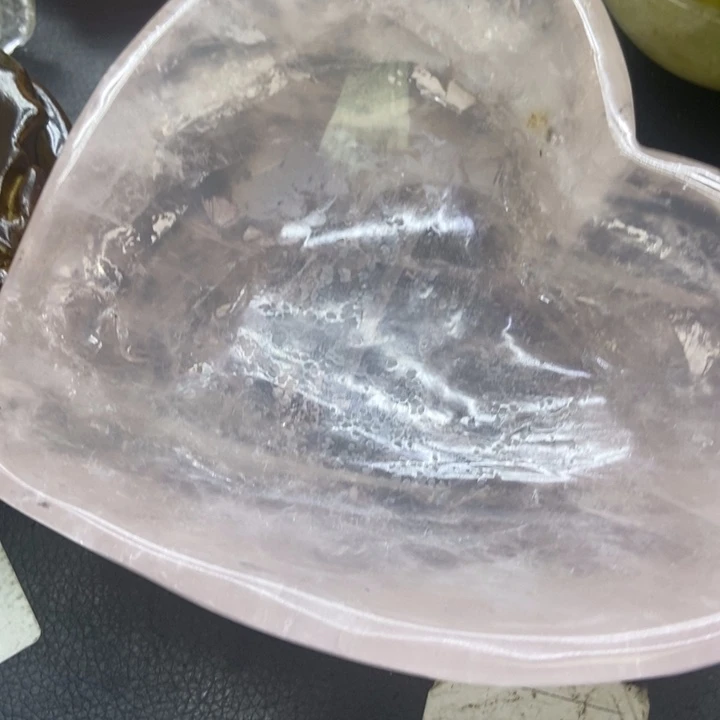 未镶嵌珠宝半成品水晶心****剧摆件