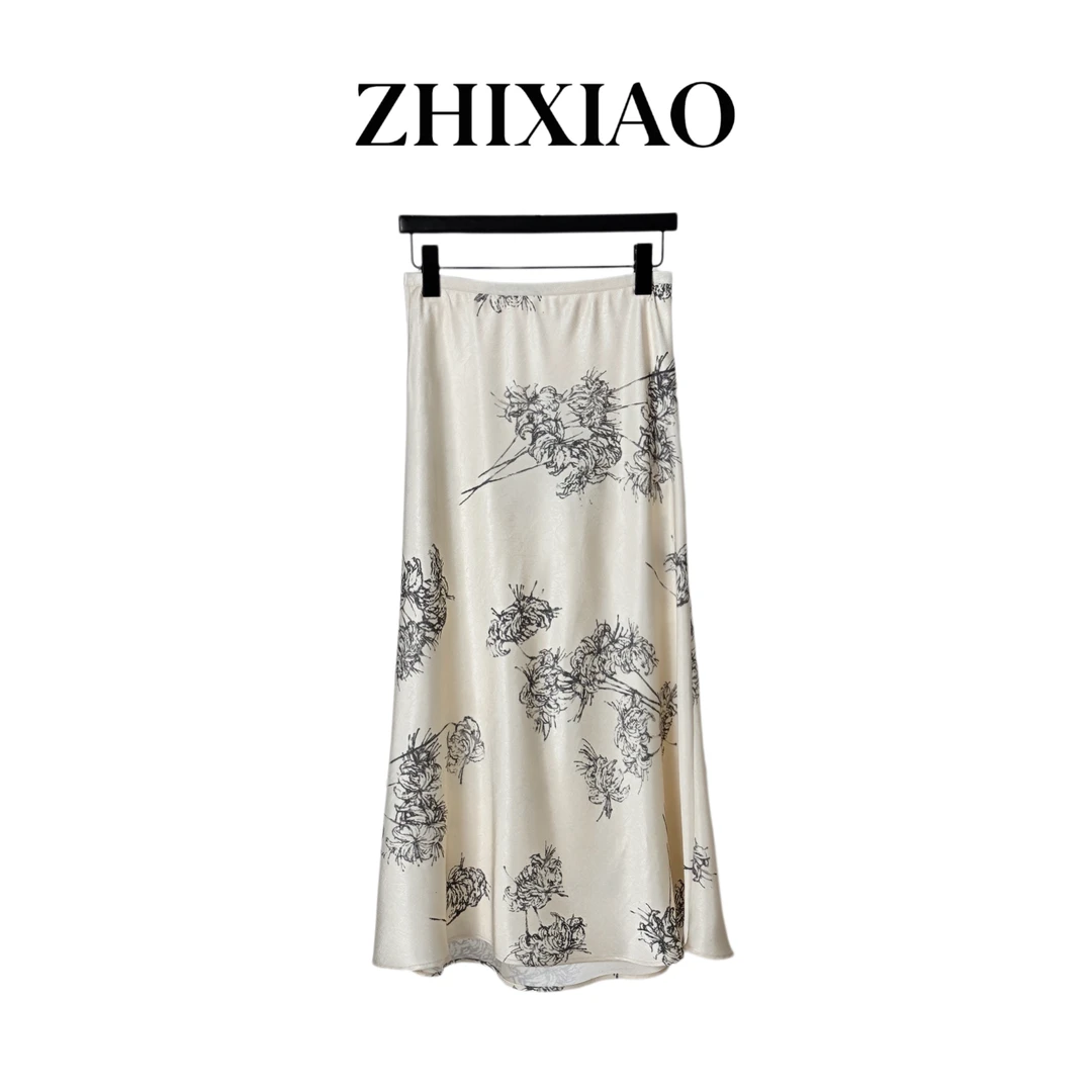 【ZHIXIAO】夏季新款：花色半裙926