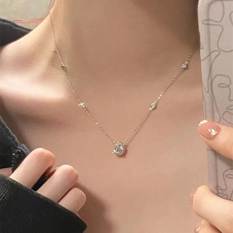 秘思蒂克星点999项链女款2025新款爆款轻奢小众