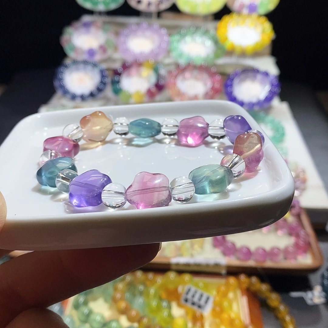 手链未镶嵌萤石糖果色星星14mm