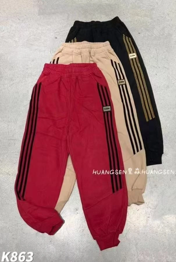 皇森三条杠加绒卫裤休闲卫裤