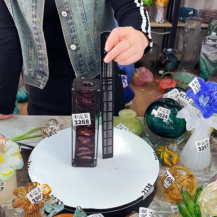 3268 烛台家悦琉璃工艺品不完美