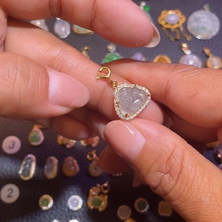 翡翠银S925镶嵌颈饰