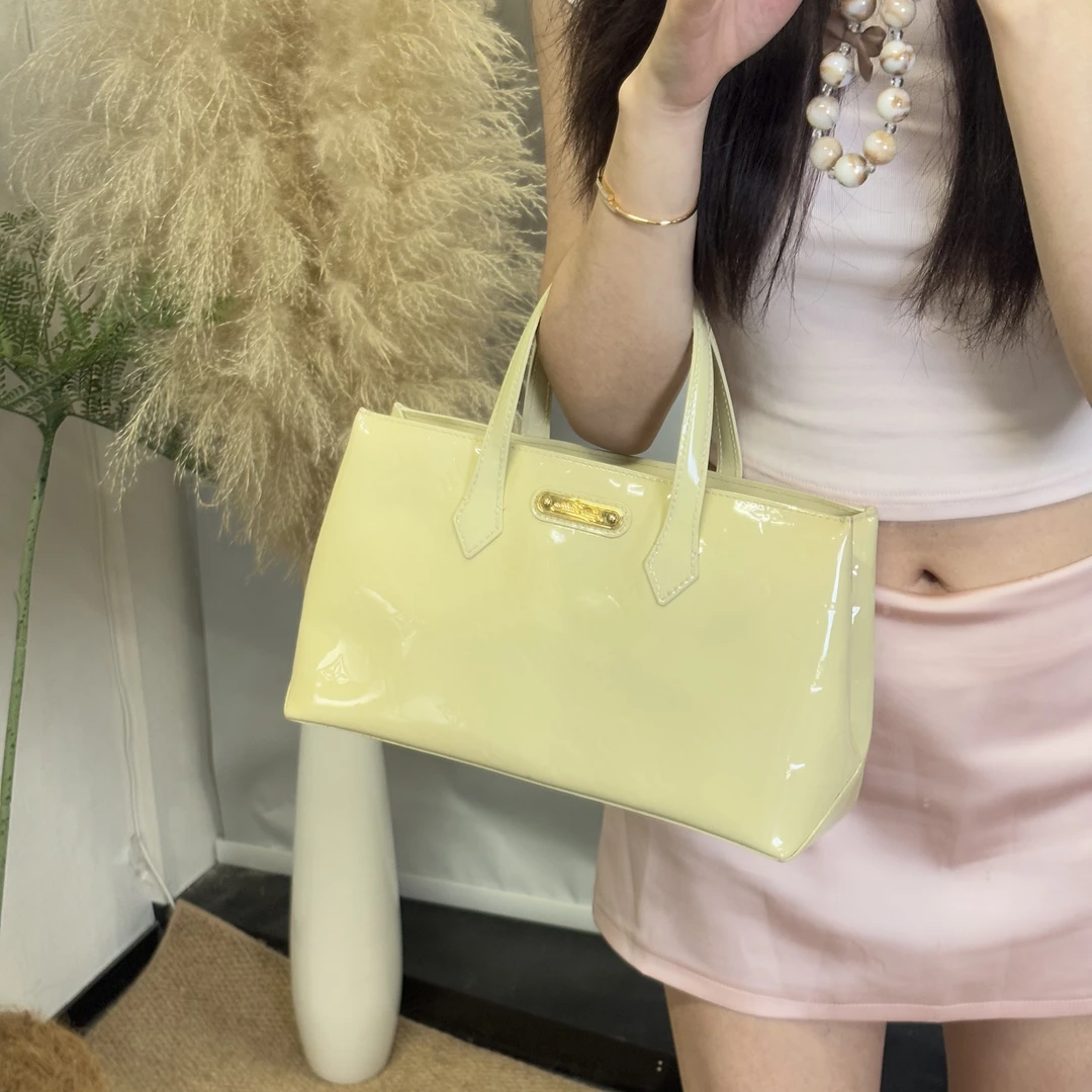 95新 LouisVuitton/路易威登 小鸡黄薇薇安手提托特包