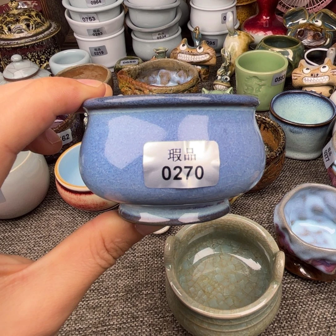 钧瓷杯子窑口自播原矿钧瓷