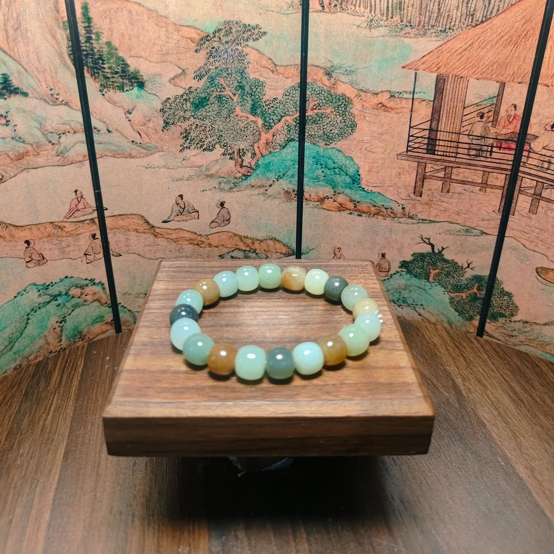 P和田玉多宝桶珠手串（卡10）0659