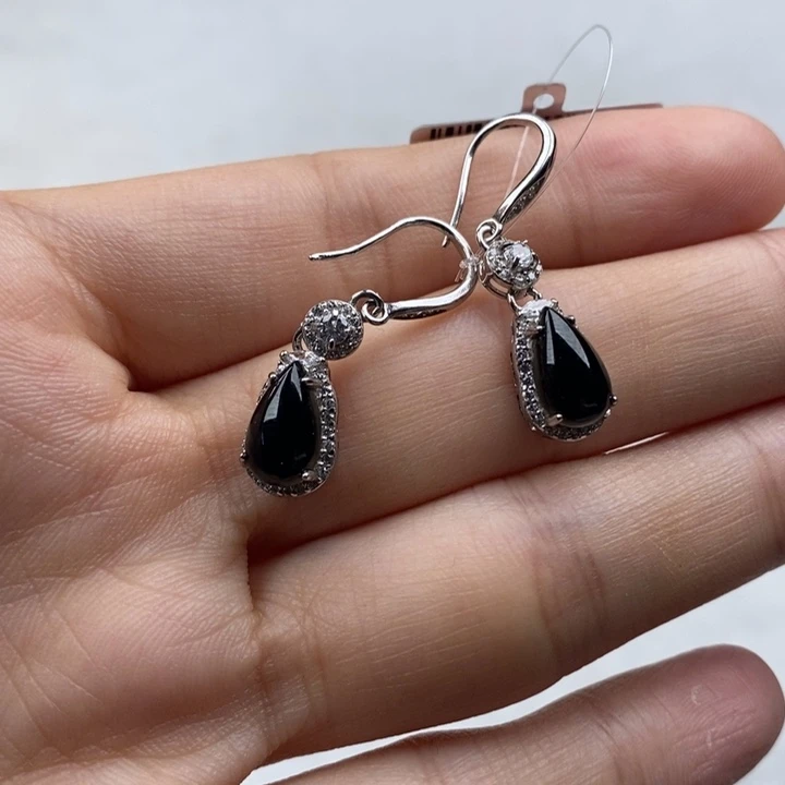 【闪购商品】翡翠颈饰银S925镶嵌耳坠