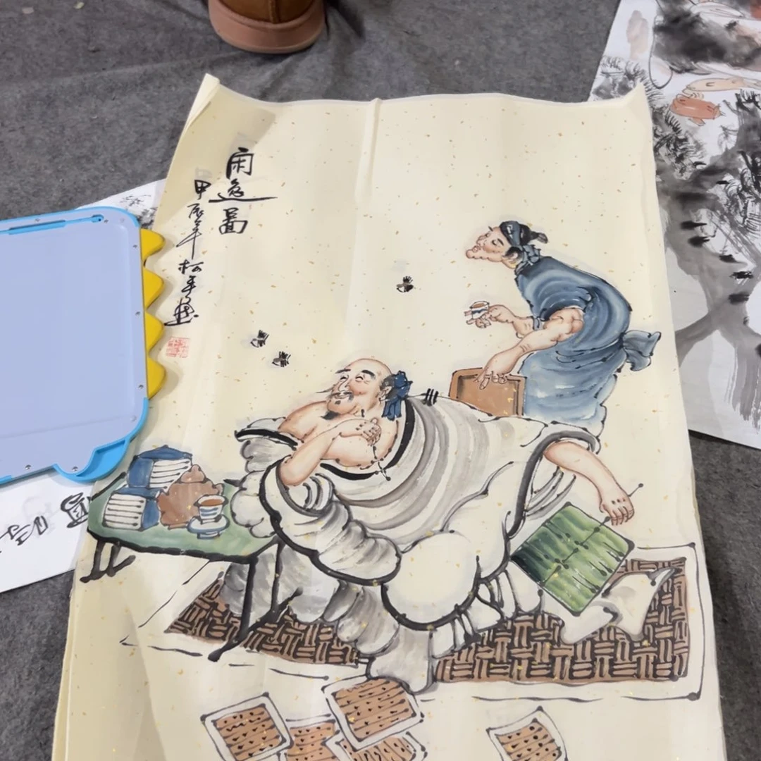 国画国画作品画心一张