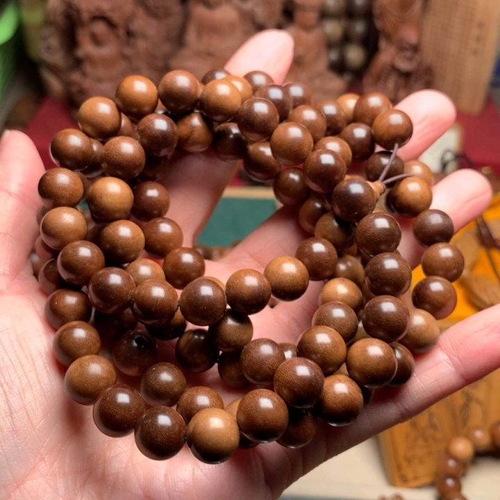 檀香木手串/手链老山檀1.0横纹奶香