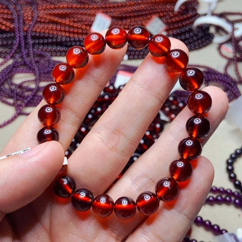 【闪购商品】未镶嵌手链石榴石9.3毫米