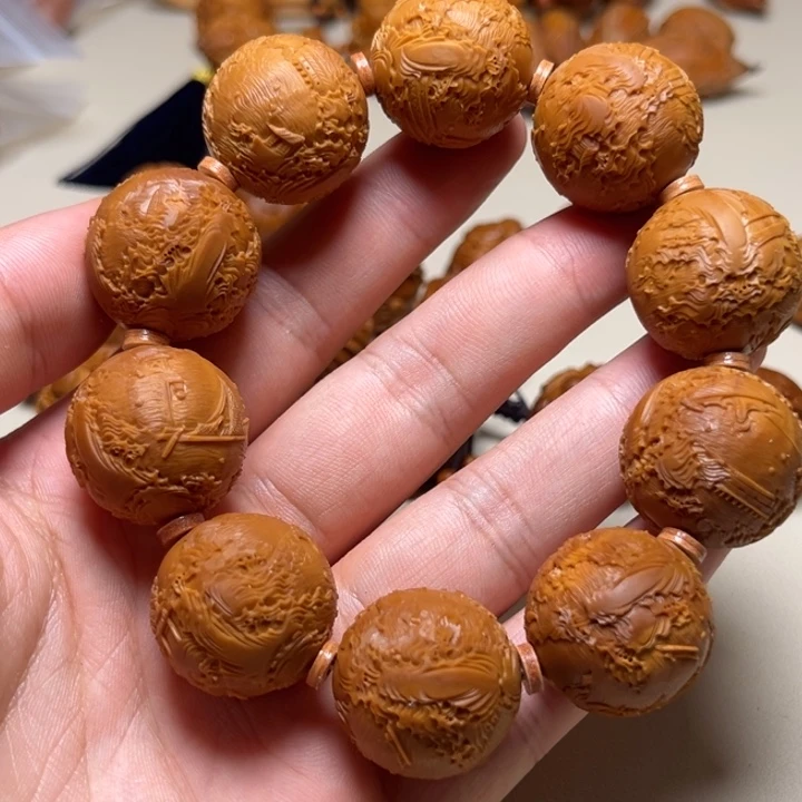 松***果手串橄榄核锦绣山河