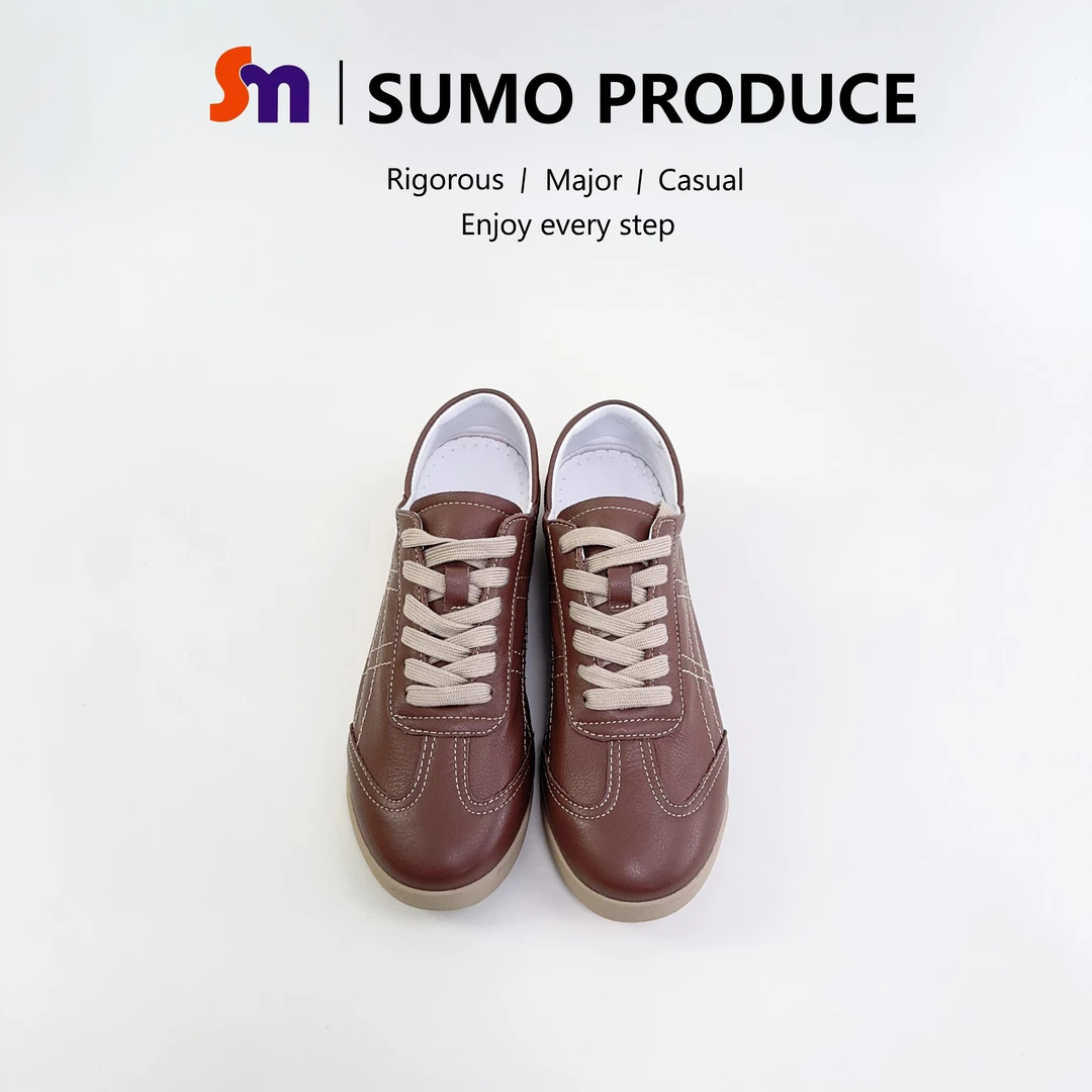 素陌阿甘鞋女慢跑鞋小白鞋真皮透气百搭平底软底鞋子5888