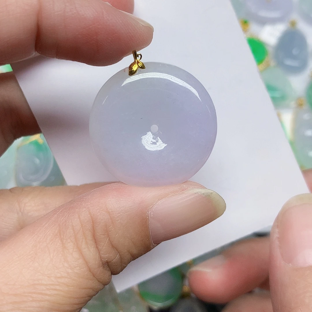 翡翠18K金镶嵌颈饰4557888