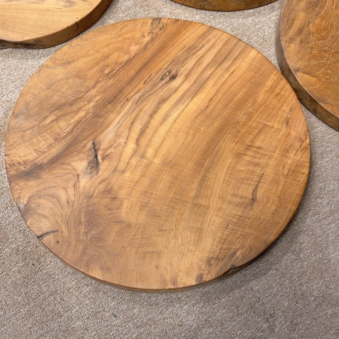 等***仰其它金属缅甸柚木圆边几